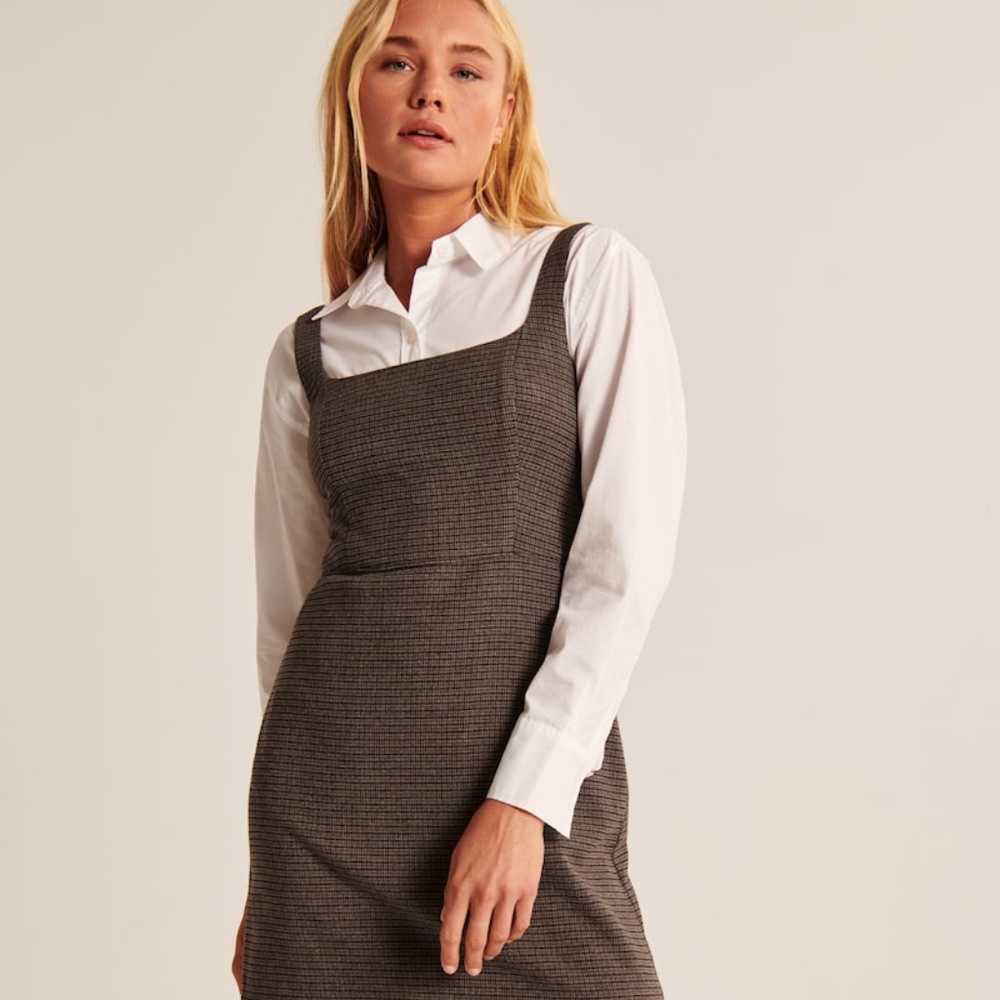 Perfect Plaid Pinafore Dress